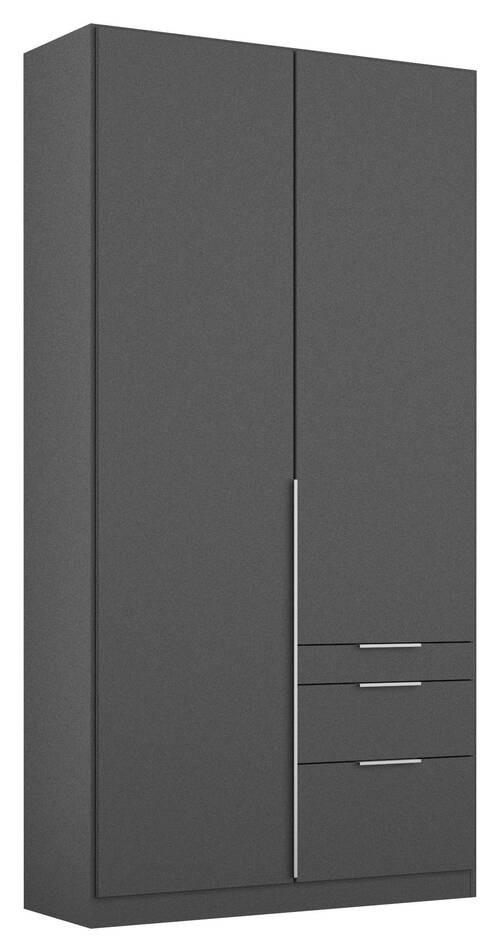DREHTÜRENSCHRANK 91/229/54 cm 2-türig Grau  - Alufarben/Grau, MODERN, Holzwerkstoff (91/229/54cm) - Rauch Möbel