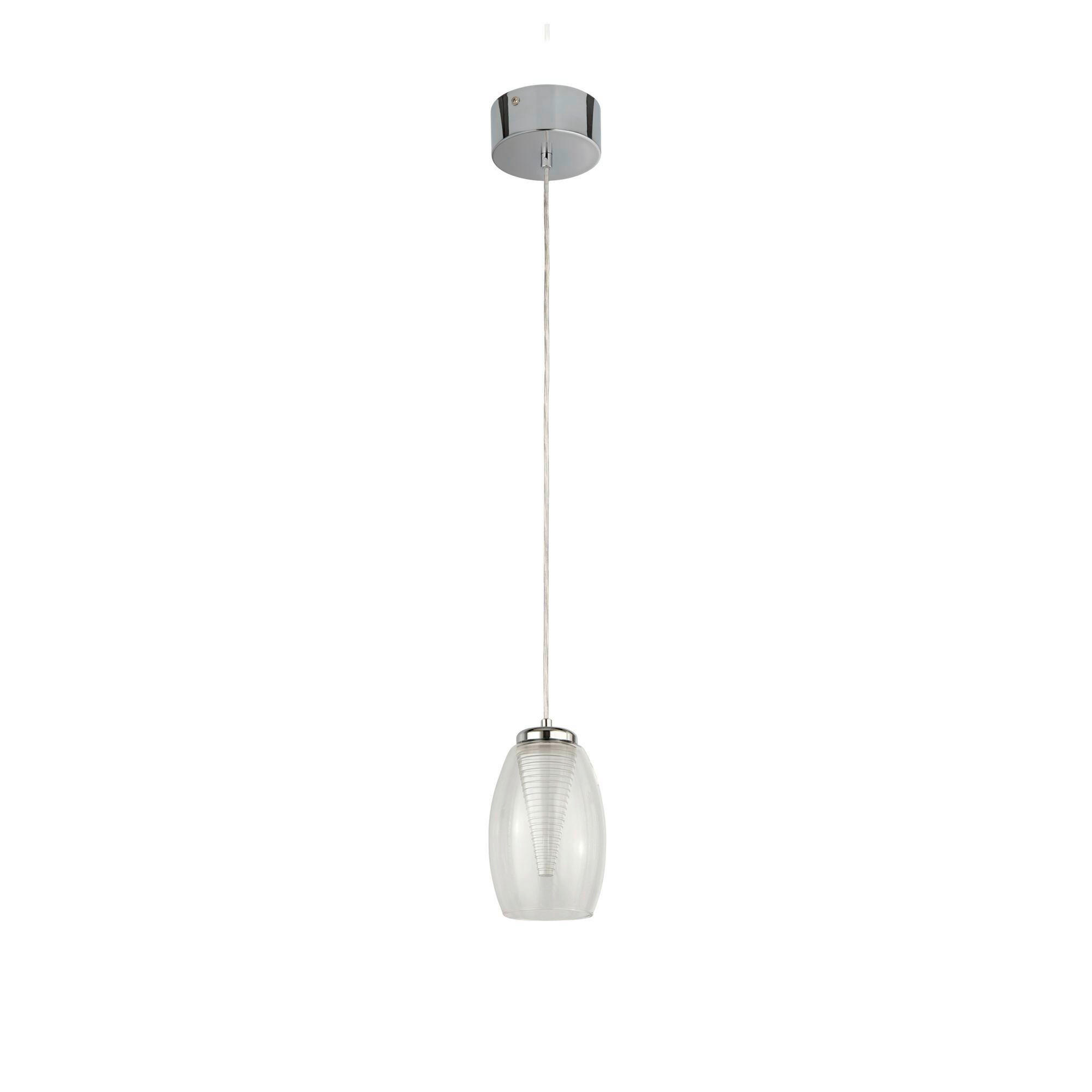 LED-HÄNGELEUCHTE Cyclone 11,5/120 cm  - Basics, Glas/Metall (11,5/120cm) - Searchlight