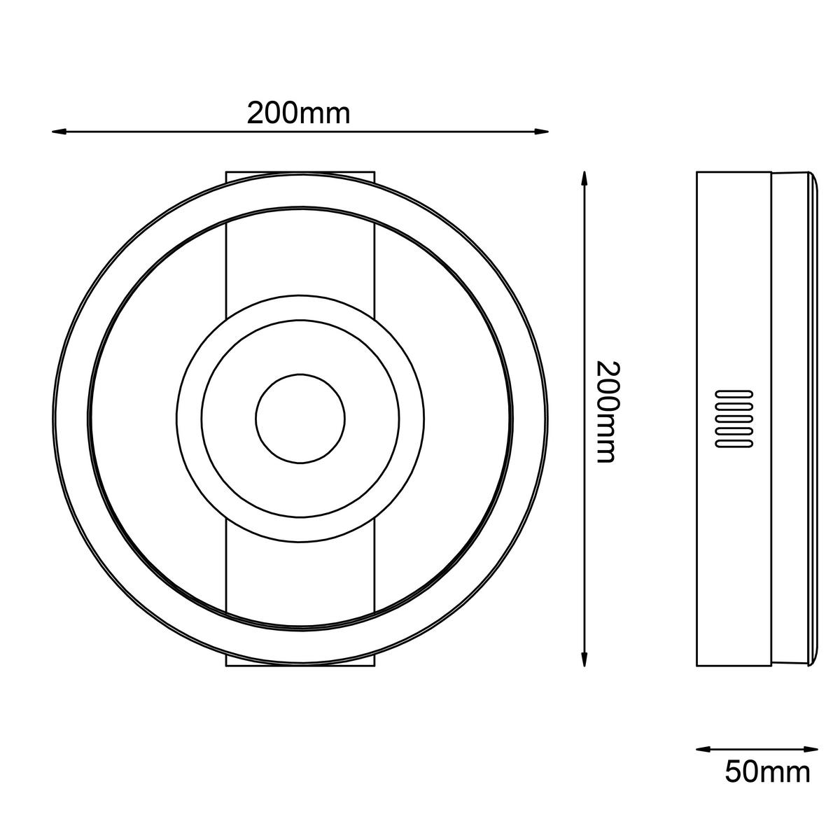 LED-DECKENLEUCHTE     - Schwarz, Basics, Kunststoff/Metall (5/20/20cm) - Brilliant