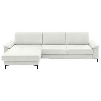 ECKSOFA in Echtleder Weiss  - Weiss/Schwarz, Design, Leder/Metall (176/334cm) - Dieter Knoll