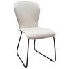 STUHL Echtleder Anthrazit, Beige  - Anthrazit/Beige, Design, Leder/Metall (48/91/61cm) - Bert Plantagie