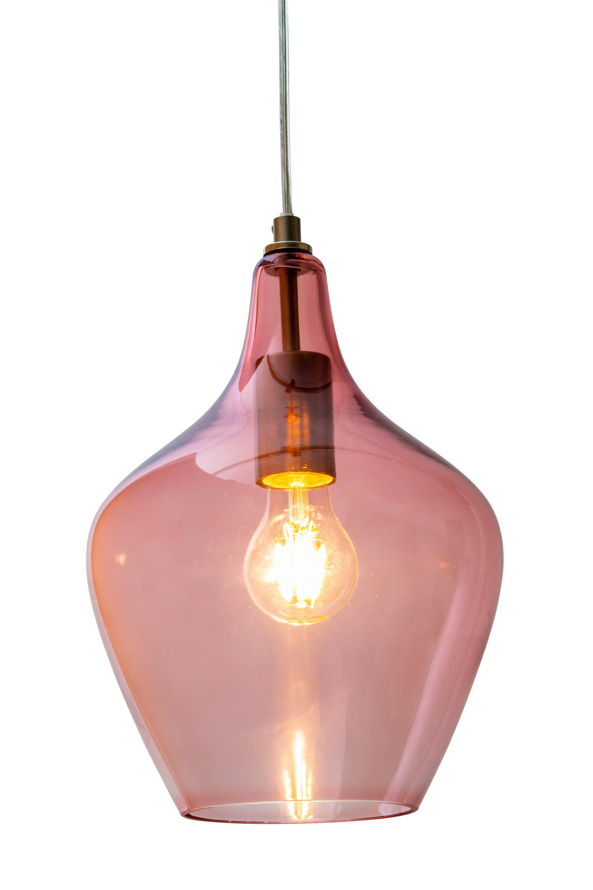 HÄNGELEUCHTE 22/30-150 cm    - Rosa, Design, Glas (22/30-150cm) - Globo