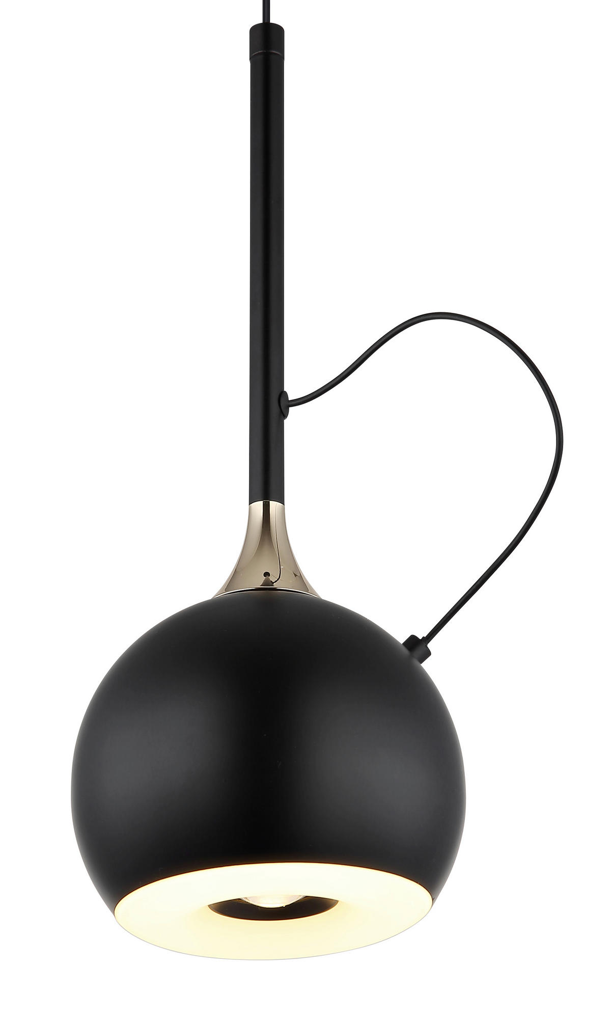 ZÁVĚSNÉ LED SVÍTIDLO, 12/150 cm  - bílá/černá, Design, kov/plast (12/150cm) - Globo