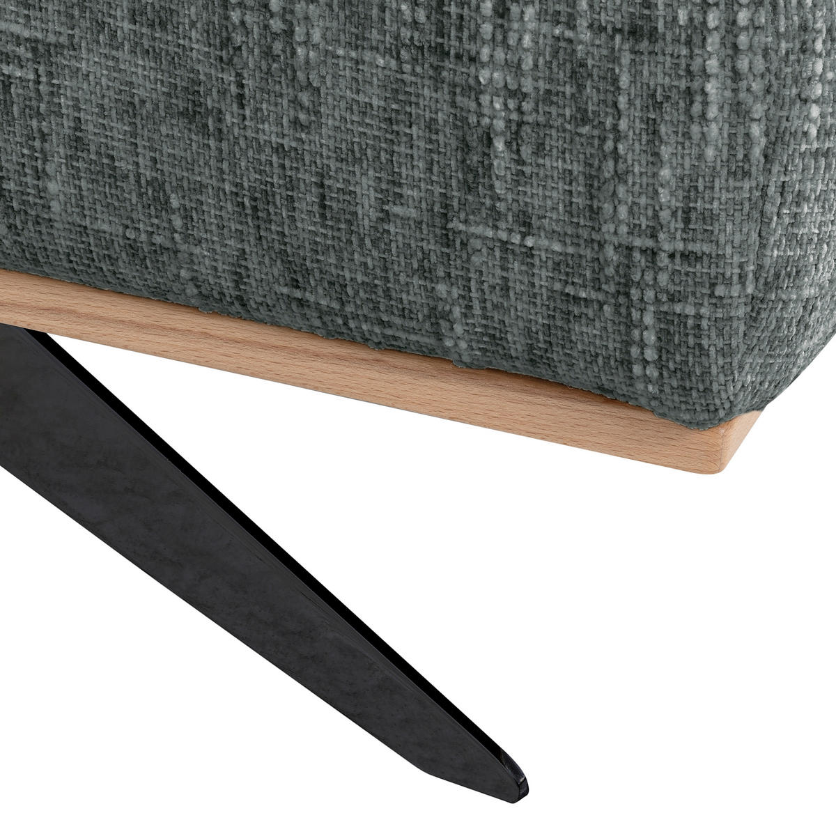 ECKSOFA PORTLAND Anthrazit Struktur Kopfteilverstellung  - Anthrazit/Schwarz, Design, Holz/Textil (187/295cm) - Livetastic