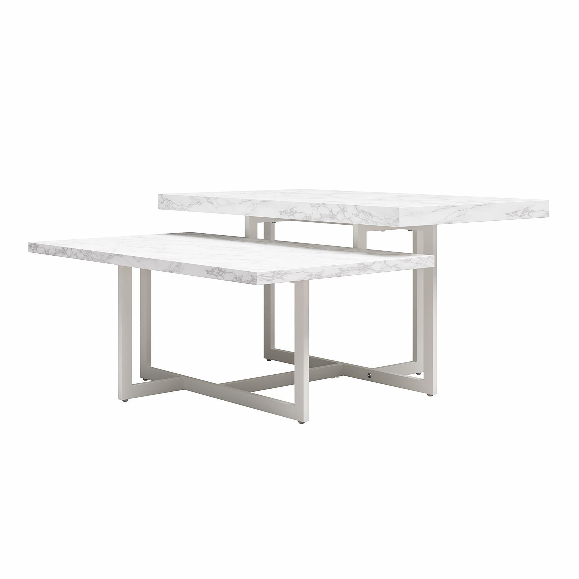 COUCHTISCH 52/46/90 cm Weiß  - Hellgrau/Weiß, Design, Holzwerkstoff/Metall (52/46/90cm) - MID.YOU
