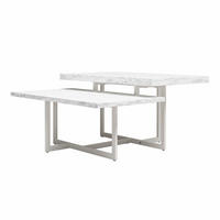 COUCHTISCH Brielle 52/46/90 cm Weiß  - Hellgrau/Weiß, Design, Holzwerkstoff/Metall (52/46/90cm) - MID.YOU