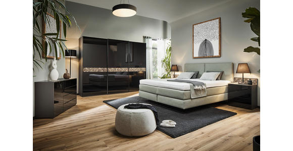 BOXSPRINGBETT 180/200 cm,  in Mintgrün, H3 + H4 = fest + sehr fest  - Mintgrün, KONVENTIONELL, Textil (180/200cm) - Dieter Knoll