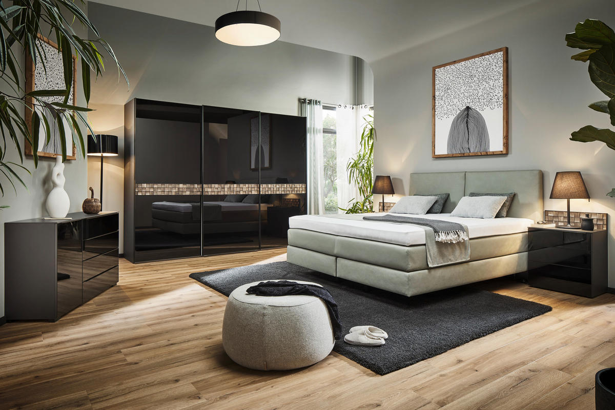 BOXSPRINGBETT 180/200 cm  in Mintgrün  - Mintgrün, KONVENTIONELL, Textil (180/200cm) - Dieter Knoll