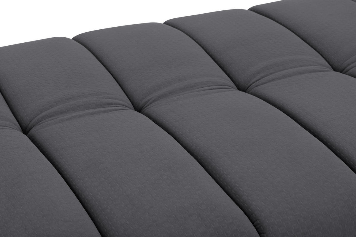 JUGEND- UND KINDERSOFA Flanell Dunkelgrau  - Dunkelgrau/Schwarz, MODERN, Holz/Textil (180/81/93cm) - P & B