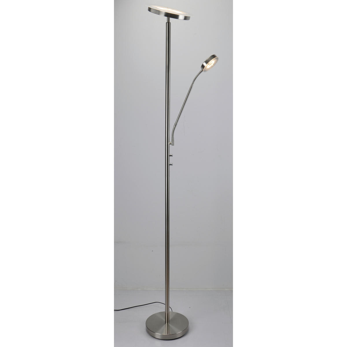 STOJACIA LED LAMPA, 26/180 cm  - niklová, Basics, kov/plast (26/180cm) - Novel