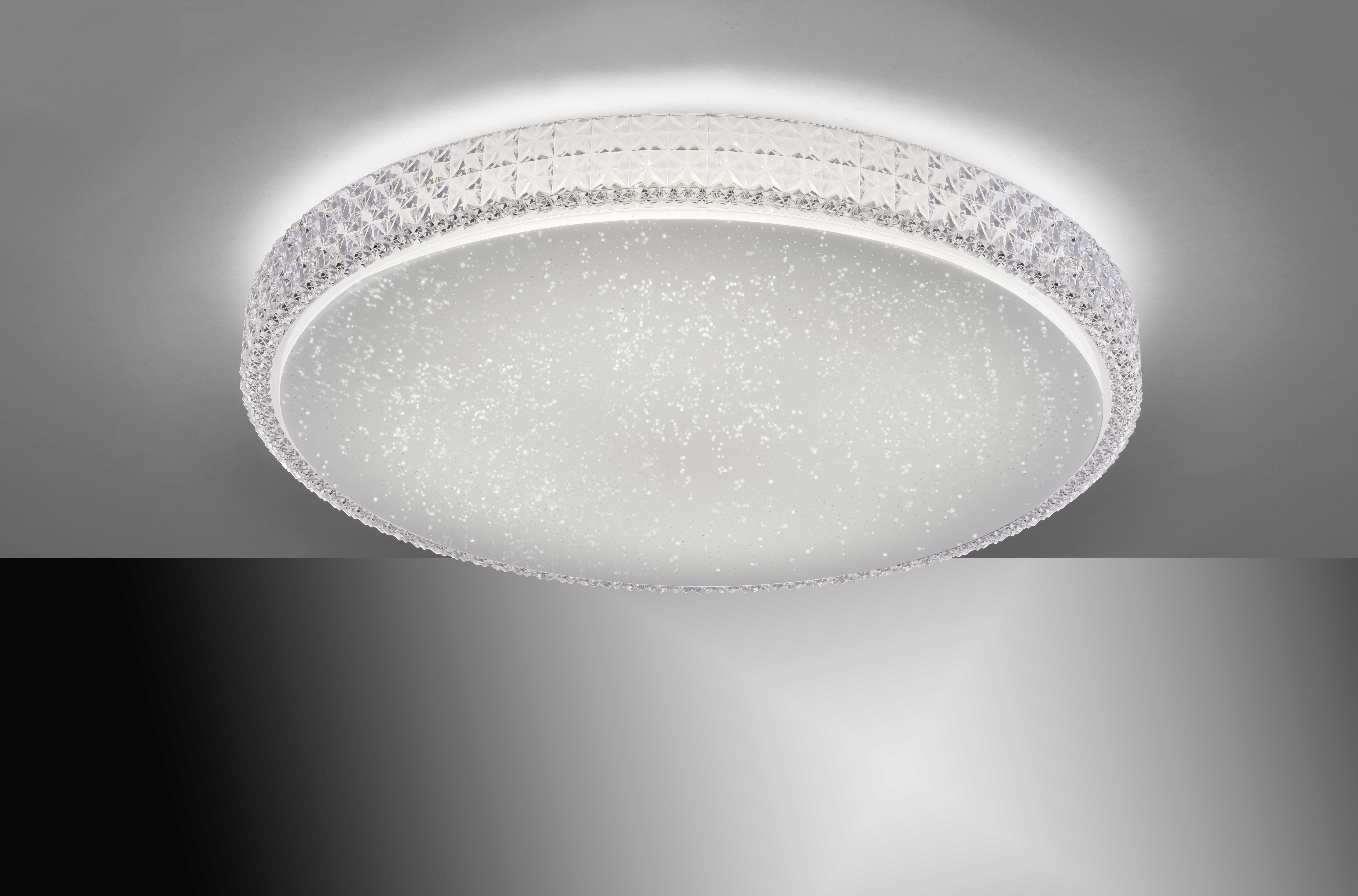 LED-DECKENLEUCHTE LOLASMART-FRIDA  - Transparent/Weiß, Design, Kunststoff/Metall (60/10,5cm)