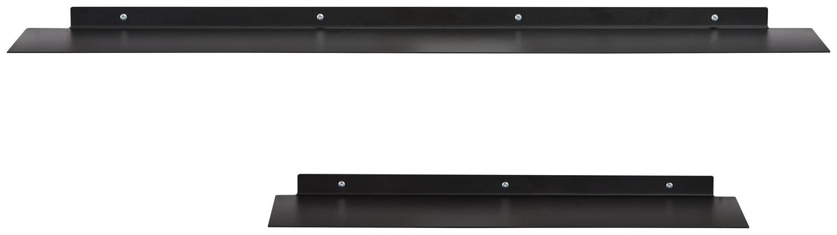 WANDREGALSET  - Schwarz, Basics, Metall (98/2,8/15,8cm) - Novel