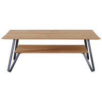 COUCHTISCH in Holz, Metall 95/65/42,6 cm  - Eichefarben/Schwarz, Design, Holz/Metall (95/65/42,6cm) - Valdera