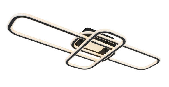 LED-DECKENLEUCHTE 103/46/11 cm   - Schwarz/Weiß, Design, Kunststoff/Metall (103/46/11cm) - Novel