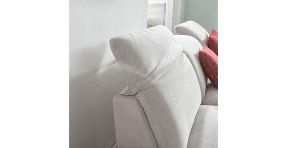 WOHNLANDSCHAFT Hellgrau - Chromfarben/Hellgrau, KONVENTIONELL, Textil (314/170cm) - Voleo