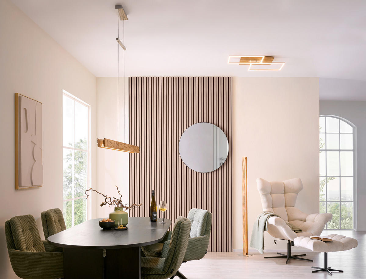 LED-HÄNGELEUCHTE 120/18/150 cm  - Natur, Holz (120/18/150cm) - Waldwelt