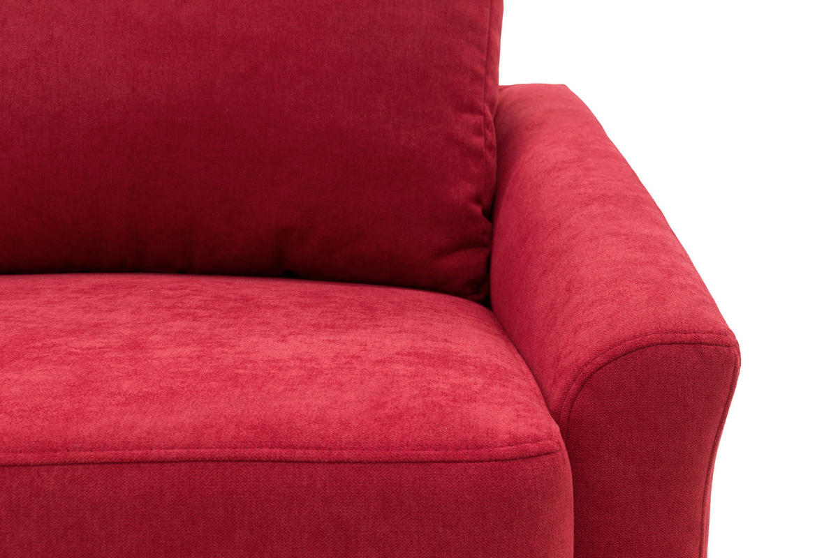 SCHLAFSOFA Mikrofaser Rot  - Beige/Rot, Basics, Kunststoff/Textil (168/86/96cm) - MID.YOU