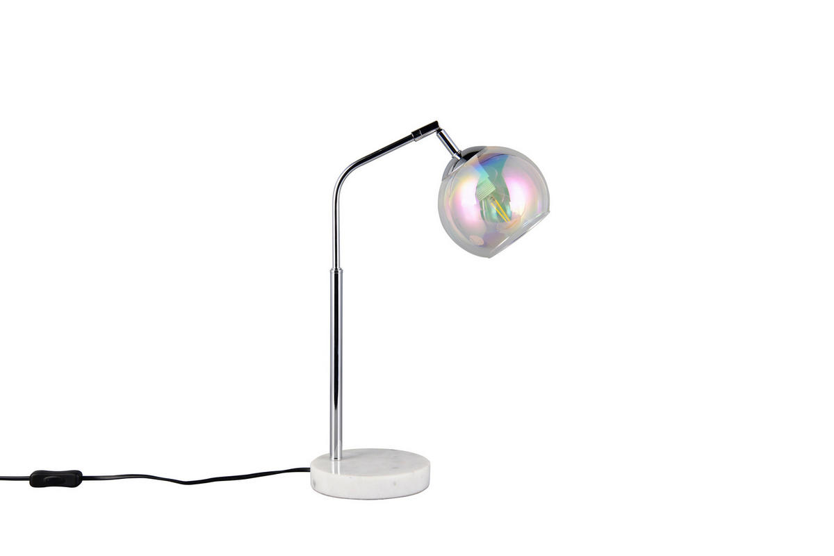 TISCHLEUCHTE - Chromfarben, Design, Glas/Metall (28/15/45cm) - Trio Leuchten