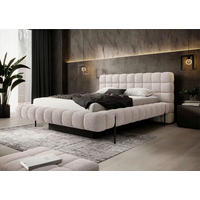 POLSTERBETT Lattenrost, Bettkasten Beige 180/200 cm  - Schwarzbraun/Beige, MODERN, Holz/Metall (180/200cm) - MID.YOU