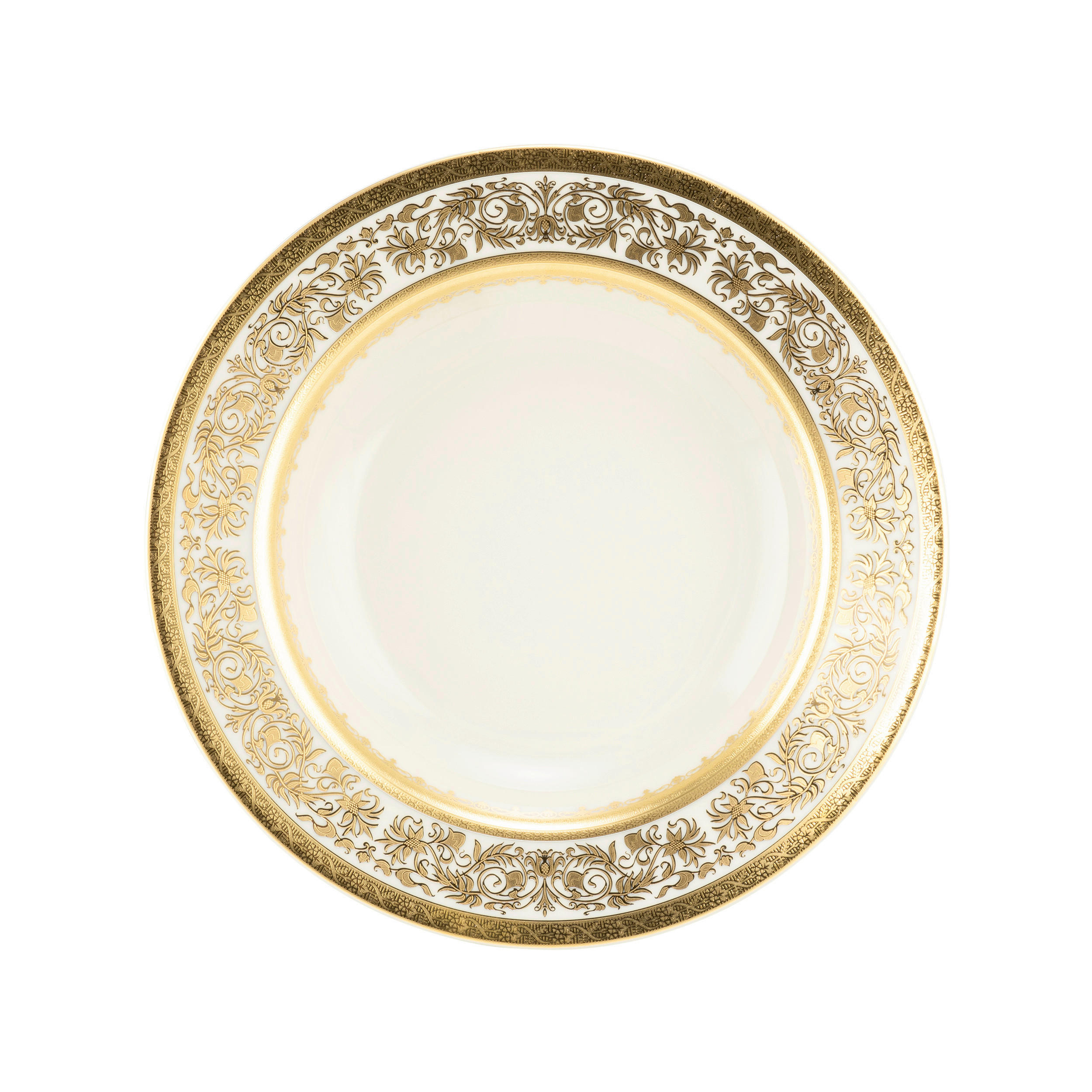 GLOBOKI KROŽNIK  Constanza Ivory Zahra  22 cm       - zlate barve/krem barve, Basics, keramika (22cm) - Seltmann Weiden