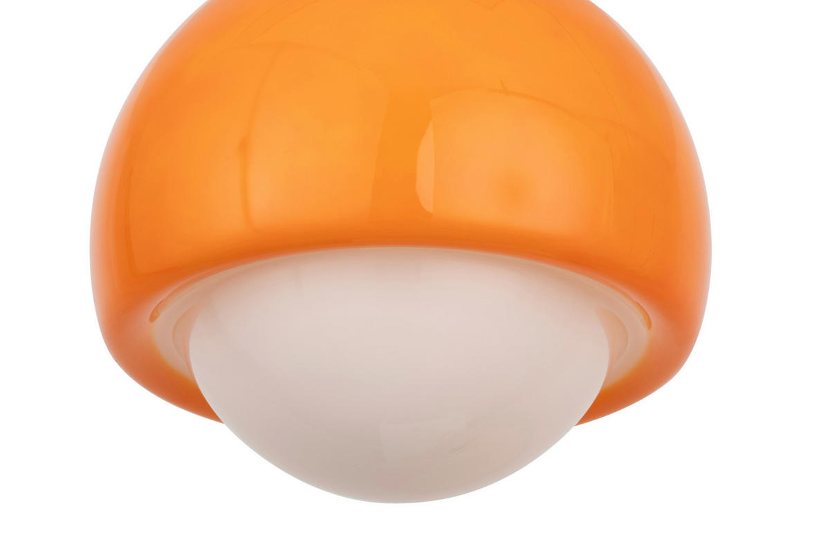 HÄNGELEUCHTE 22,5/120 cm   - Orange/Weiß, Design, Glas/Metall (22,5/120cm) - Collet's Monde