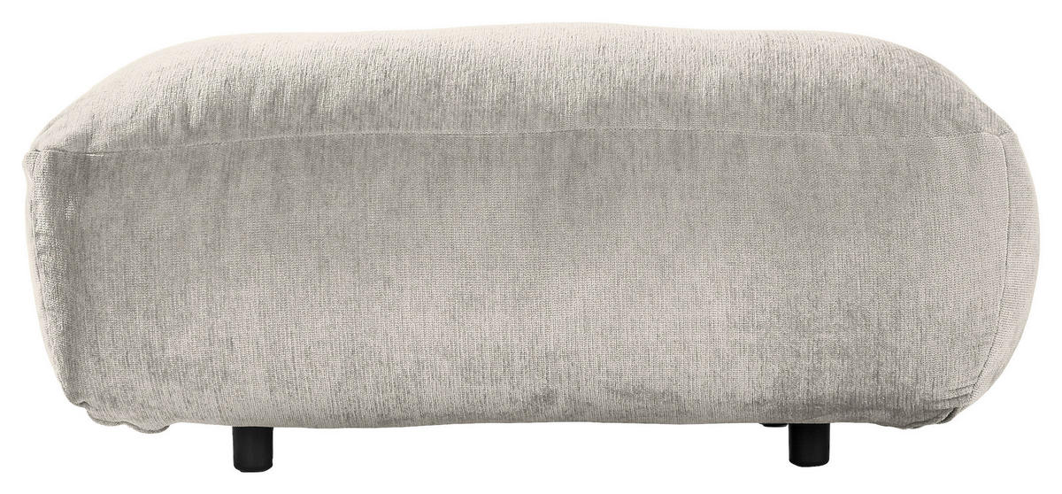 HOCKER in Textil Silberfarben  - Silberfarben/Schwarz, Modern, Kunststoff/Textil (102/46/65cm) - Trendmanufaktur