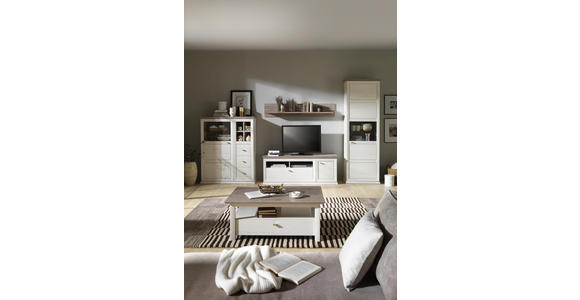 COUCHTISCH rechteckig Grau, Weiß - Weiß/Grau, Design (110/80/45cm) - Hom`in