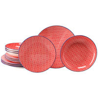 SERVIS Mediterran Rot 12 delar  - vit/röd, Basics, keramik - Creatable