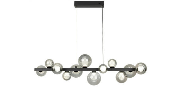 LED-HÄNGELEUCHTE Regulus 95/27/150 cm  - Schwarzbraun, Design, Glas/Metall (95/27/150cm) - Dieter Knoll