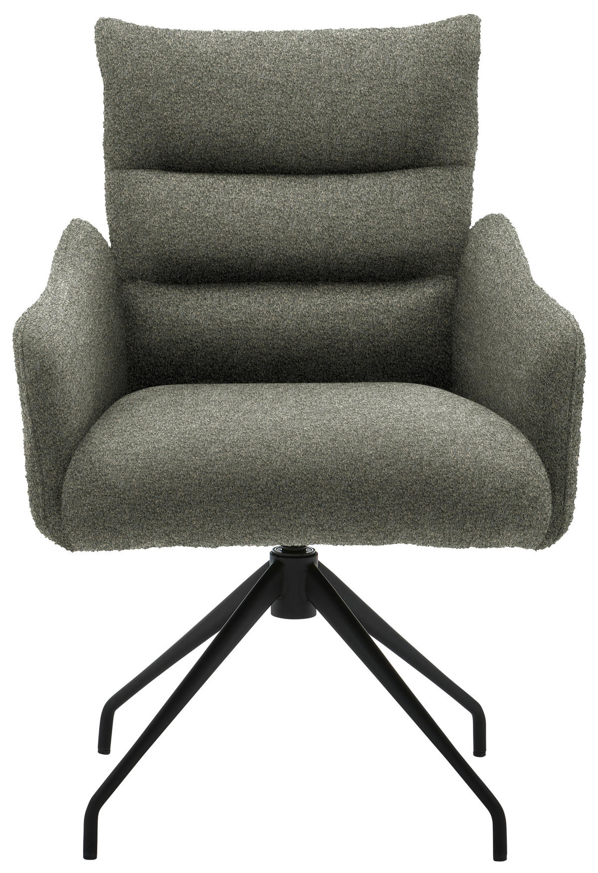 ARMLEHNSTUHL Teddystoff  - Greige/Schwarz, Design, Textil/Metall (62/86/68cm) - Welnova