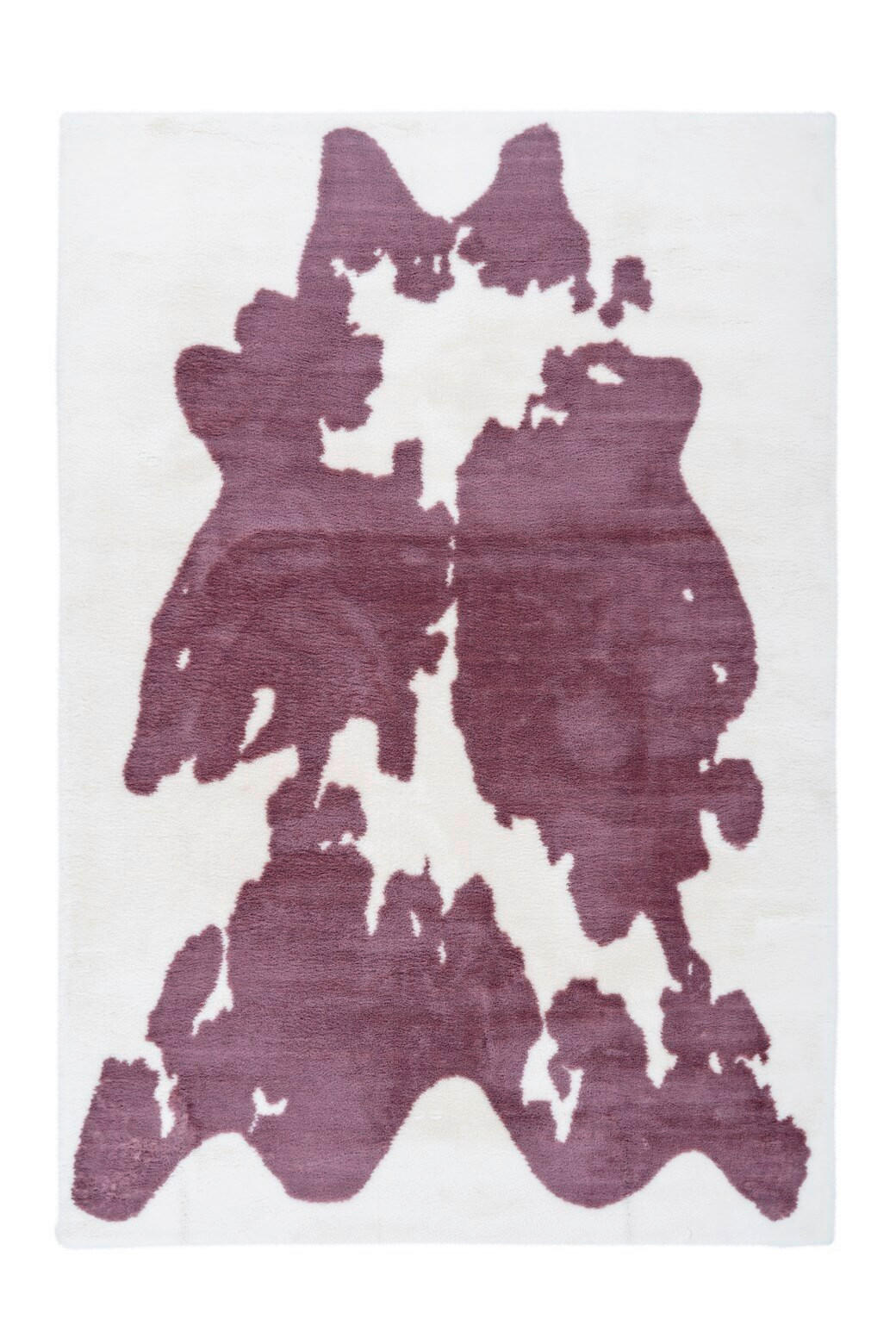 KOBEREC S VYSOKÝM VLASEM, 120/160 cm fialová, bílá