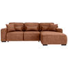 ECKSOFA  in Chenille Terracotta  - Terracotta/Grau, KONVENTIONELL, Kunststoff/Textil (293/205cm) - Carryhome