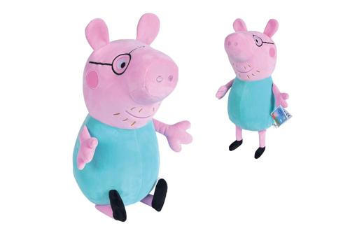 PLÜSCHTIER Peppa Pig Papa Wutz - Blau/Pink, Basics, Kunststoff/Textil (23/23/37cm) - Simba