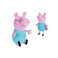 PLÜSCHTIER Peppa Pig Papa Wutz  - Blau/Pink, Basics, Kunststoff/Textil (23/23/37cm) - Simba