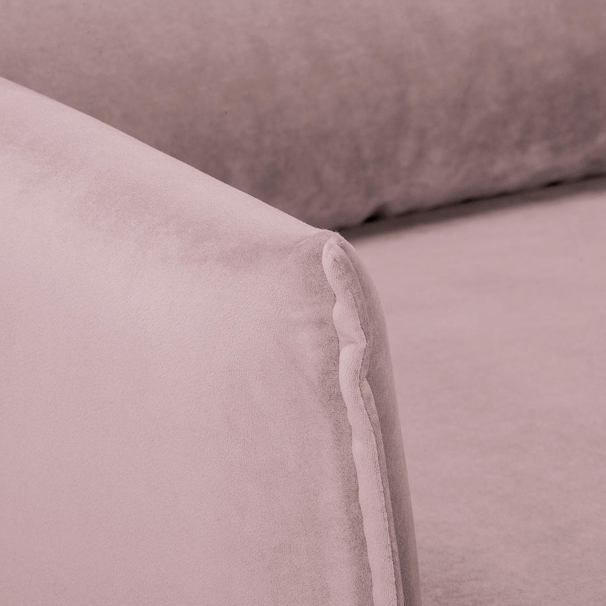 SESSEL in Samt Rosa  - Schwarz/Rosa, Design, Holz/Textil (74/86/100cm) - P & B