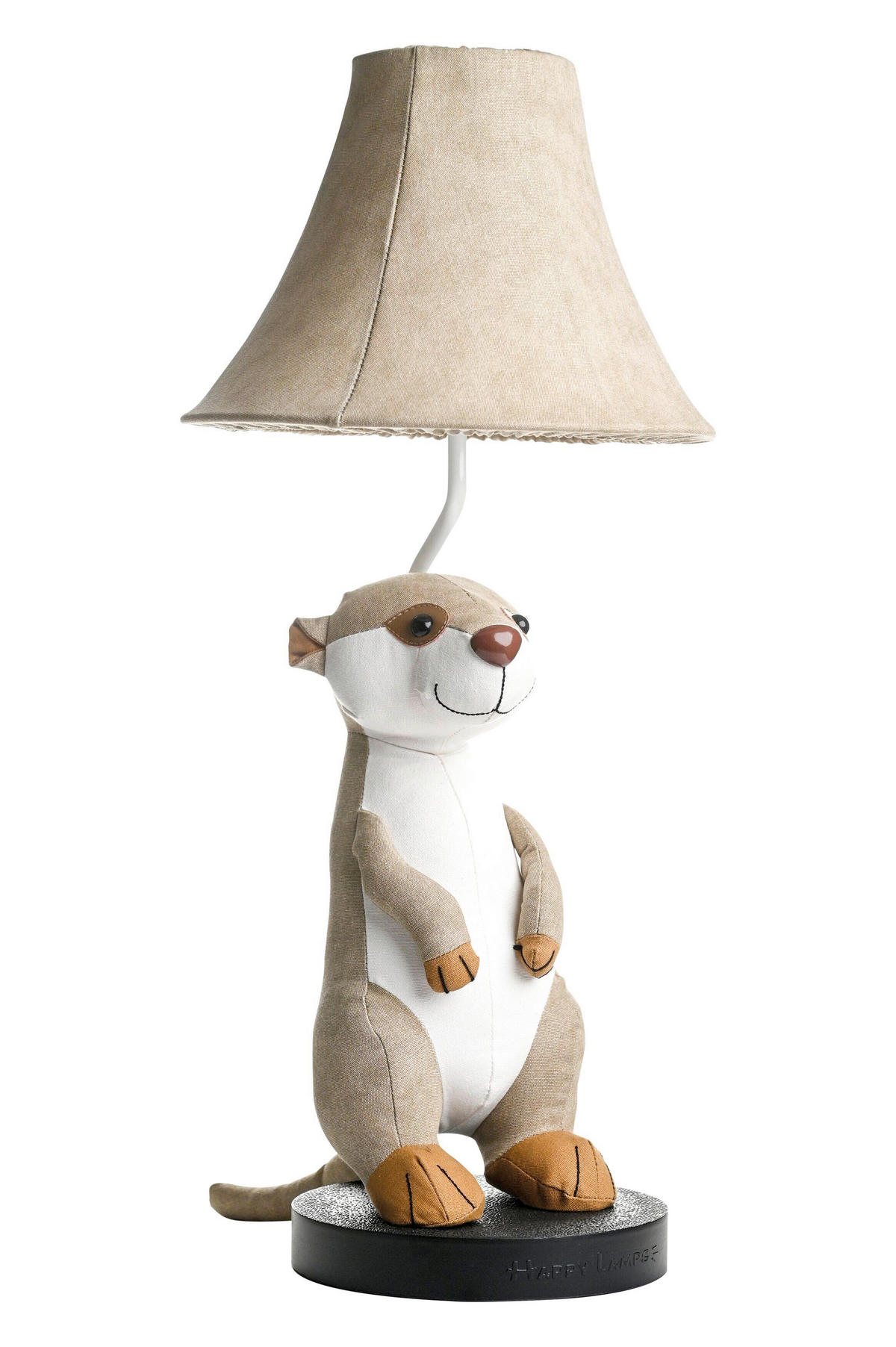 LED-KINDERTISCHLEUCHTE Modern 28/26,5/61 cm    - Beige/Weiß, Trend, Textil/Metall (28/26,5/61cm) - Happy Lamps
