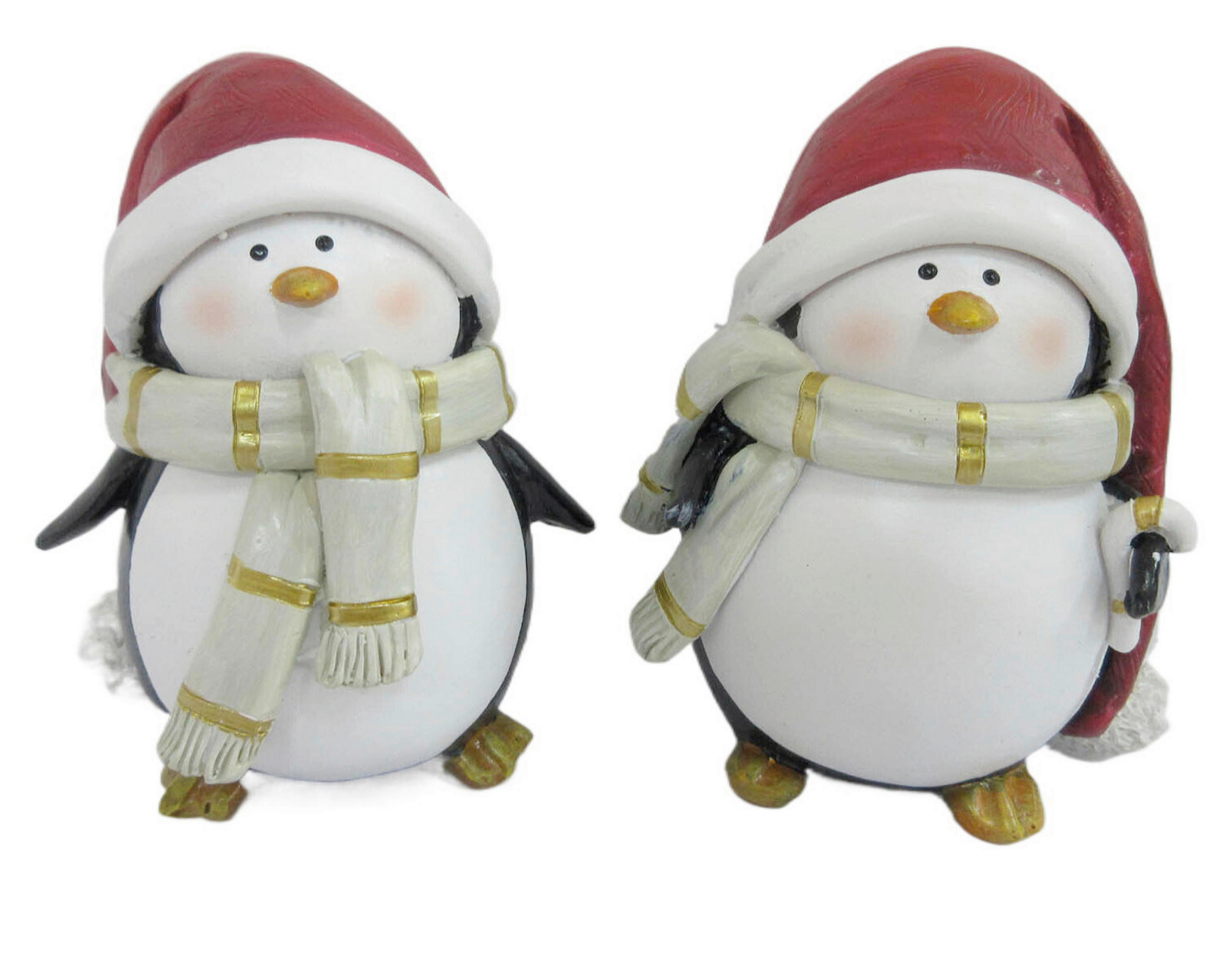 DEKOR PINGVIN - fekete/piros, Lifestyle, műanyag (9/11/6,5cm) - X-Mas