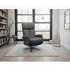 RELAXSESSEL in Leder Schwarz  - Schwarz, Basics, Leder/Metall (86/115/86cm) - Sit & More