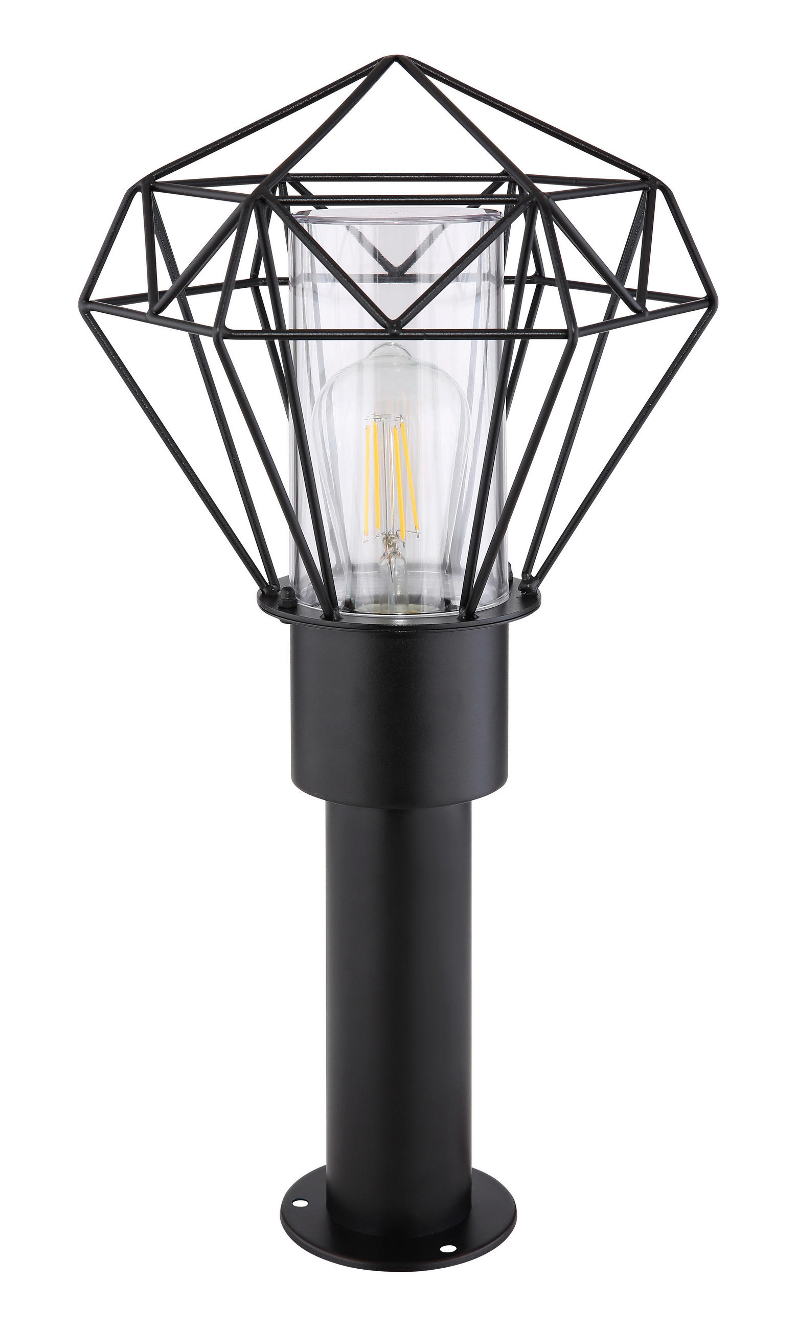 WEGELEUCHTE 22,5/25,5/50 cm   - Klar/Schwarz, Basics, Kunststoff/Metall (22,5/25,5/50cm) - Globo