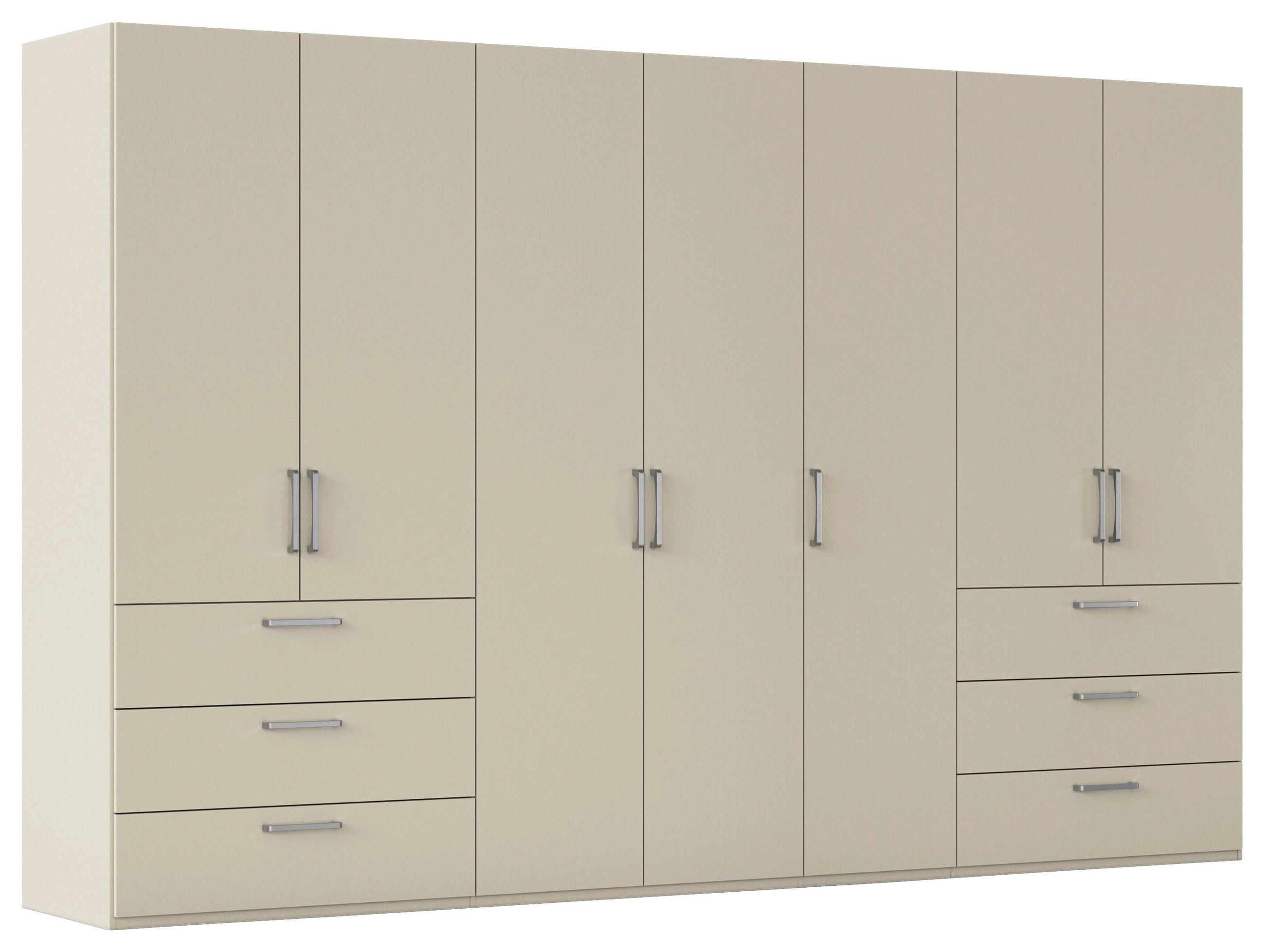 DREHTÜRENSCHRANK Champagner  - Edelstahlfarben/Champagner, Basics, Holzwerkstoff/Metall (350/235/61cm) - Novel