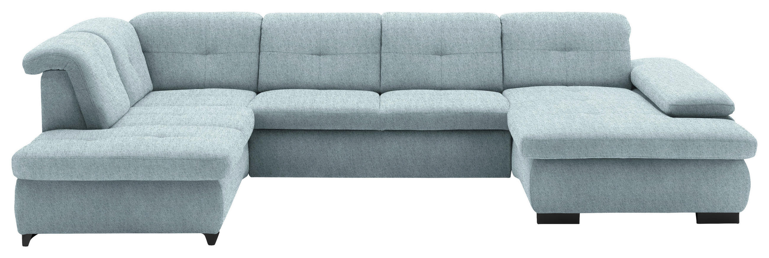 WOHNLANDSCHAFT in Webstoff Türkis  - Türkis/Schwarz, Design, Textil/Metall (210/337/174cm) - Beldomo Style