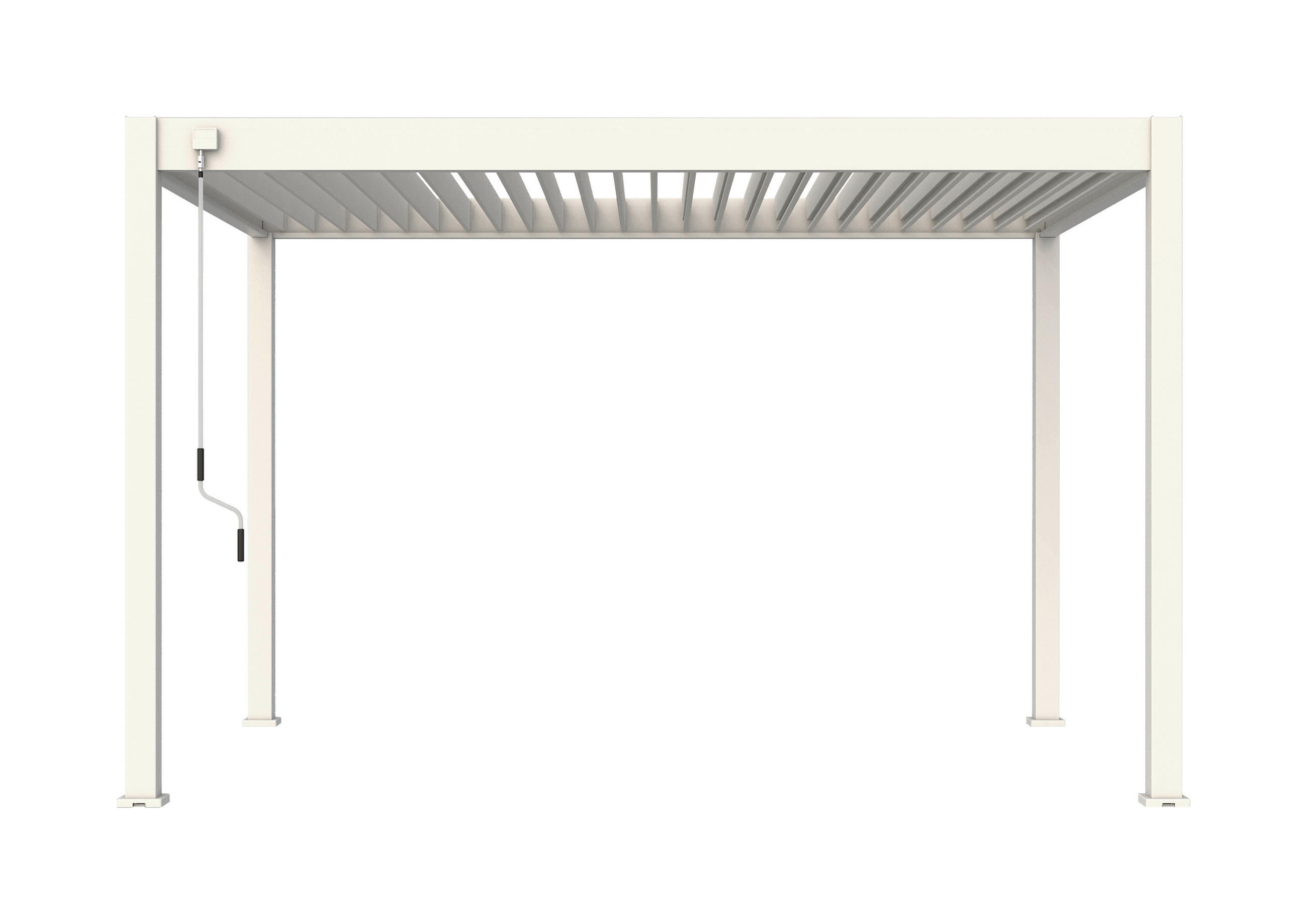 PERGOLA 360/255/300 cm Aluminium  - Weiß, Basics, Metall (360/255/300cm) - Gardenson