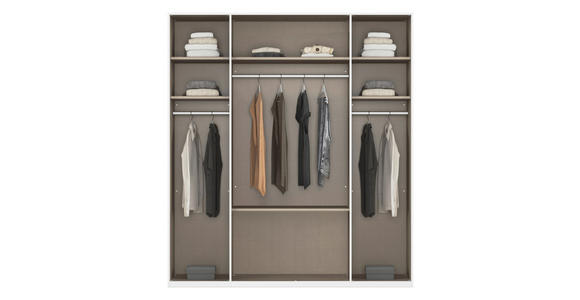 DREHTÜRENSCHRANK 201/223/61 cm,  in Champagner, 4-türig  - Edelstahlfarben/Champagner, Basics, Holzwerkstoff/Metall (201/223/61cm) - Novel