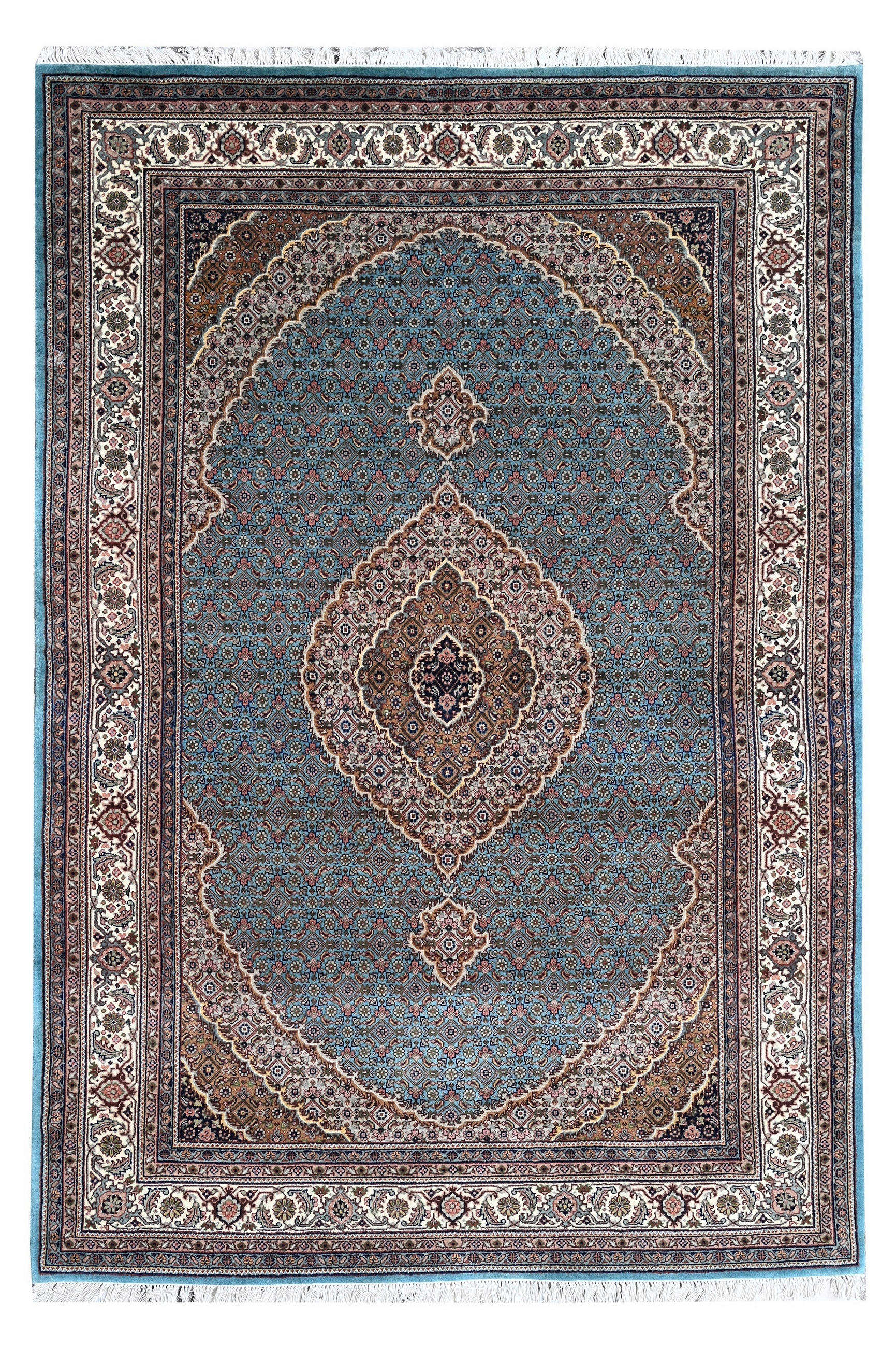 ORIENTTEPPICH 80/200 cm Tabriz Mahi Lt. Blue Hellblau  - Hellblau, LIFESTYLE, Textil (80/200cm) - Cazaris