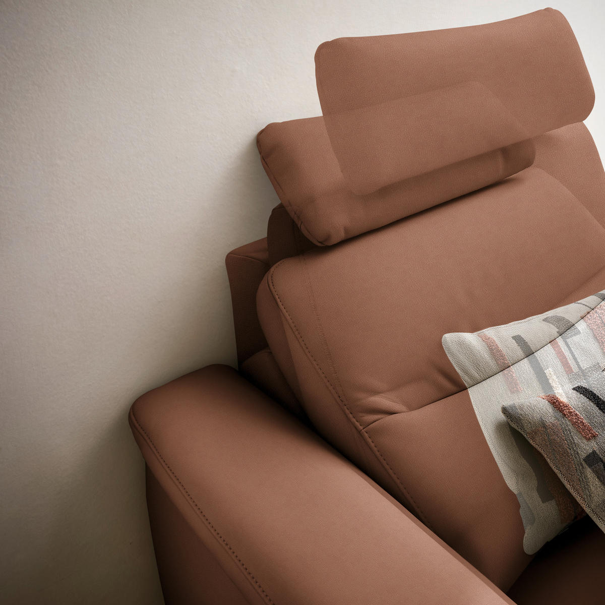 ECKSOFA  in Echtleder Haselnussfarben  280/249 cm  - Anthrazit/Haselnussfarben, Design, Leder/Metall (280/249cm) - Himolla Komfortklass