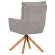 ARMLEHNSTUHL  Stoffauswahl, Sitzfläche 360° drehbar, automatische Rückholfunktion Cord  - Taupe/Eichefarben, Design, Holz/Textil (60/95/62cm) - Novel