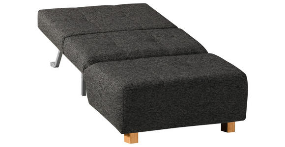 SCHLAFSESSEL Flachgewebe Anthrazit - Anthrazit/Naturfarben, Design, Holz/Textil (85/92/102cm) - Novel
