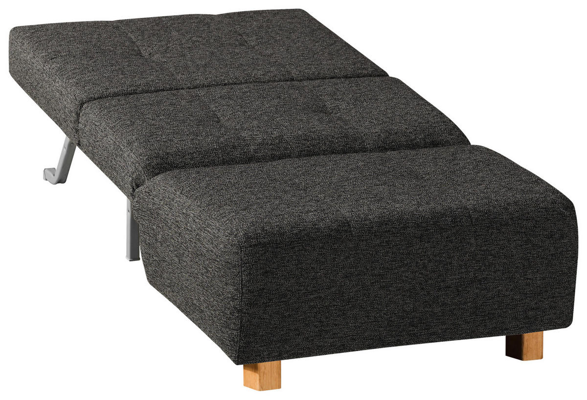 SCHLAFSESSEL in Flachgewebe Anthrazit  - Anthrazit/Naturfarben, Design, Holz/Textil (85/92/102cm) - Novel