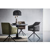 ARMLEHNSTUHL  in Eisen Mikrofaser  - Schwarz/Braun, MODERN, Holz/Textil (61/91/58cm) - Livetastic