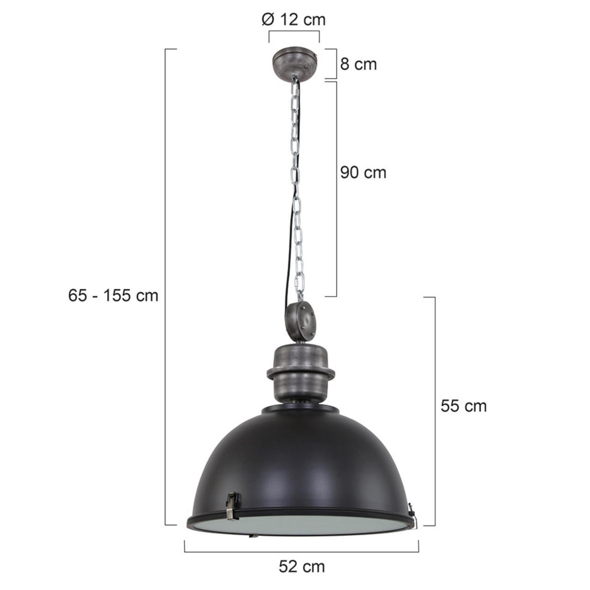 PENDELLEUCHTE 52/153/52 cm   - Braun, Trend, Glas/Metall (52/153/52cm)